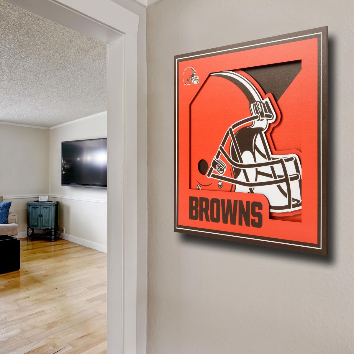 YouTheFan NFL Cleveland Browns 5-Layer Stadiumviews 3D Wooden Wall