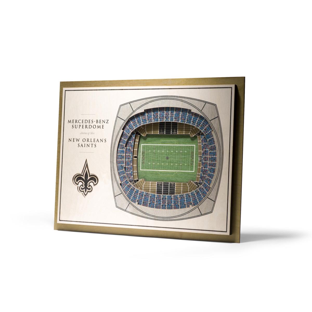 Officially Licensed NFL 5-Layer 3-D Wall Art - New Orleans Saints