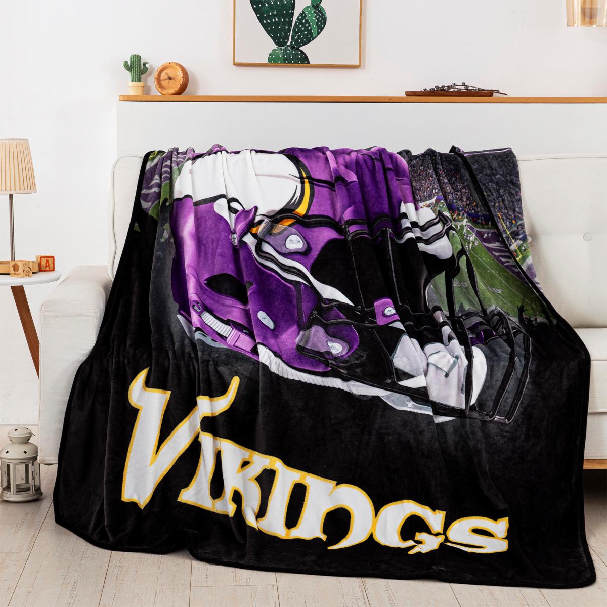 Minnesota Vikings Baby Security Bear Blanket, NFL Officially Licensed 14X14  in