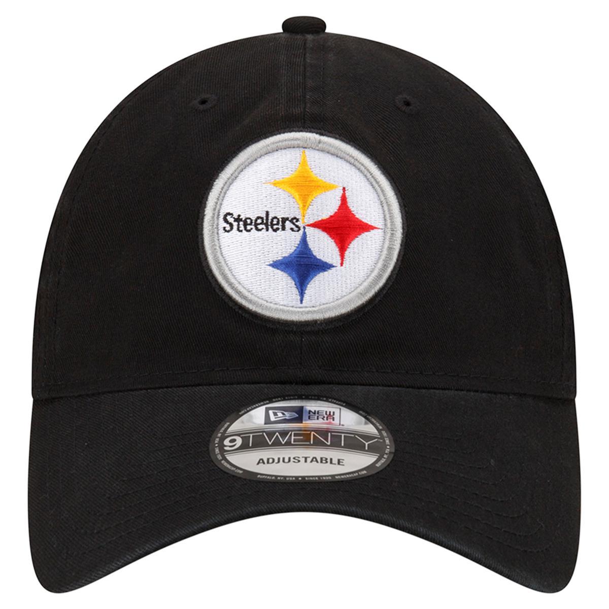 Pittsburgh Steelers Hat Cap Strap Back Gray Black NFL Football New Era Mens