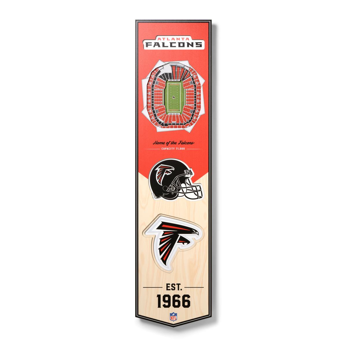 Officially Licensed NFL 6 x 19 3D Stadium Banner - Atlanta