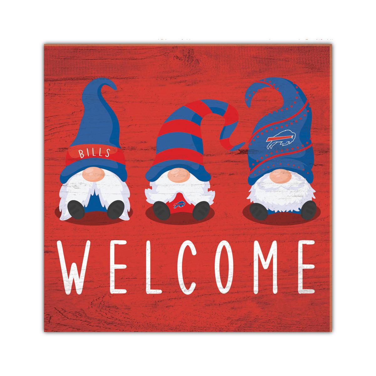 Officially Licensed NFL Buffalo Bills Welcome Gnomes Wall Decor