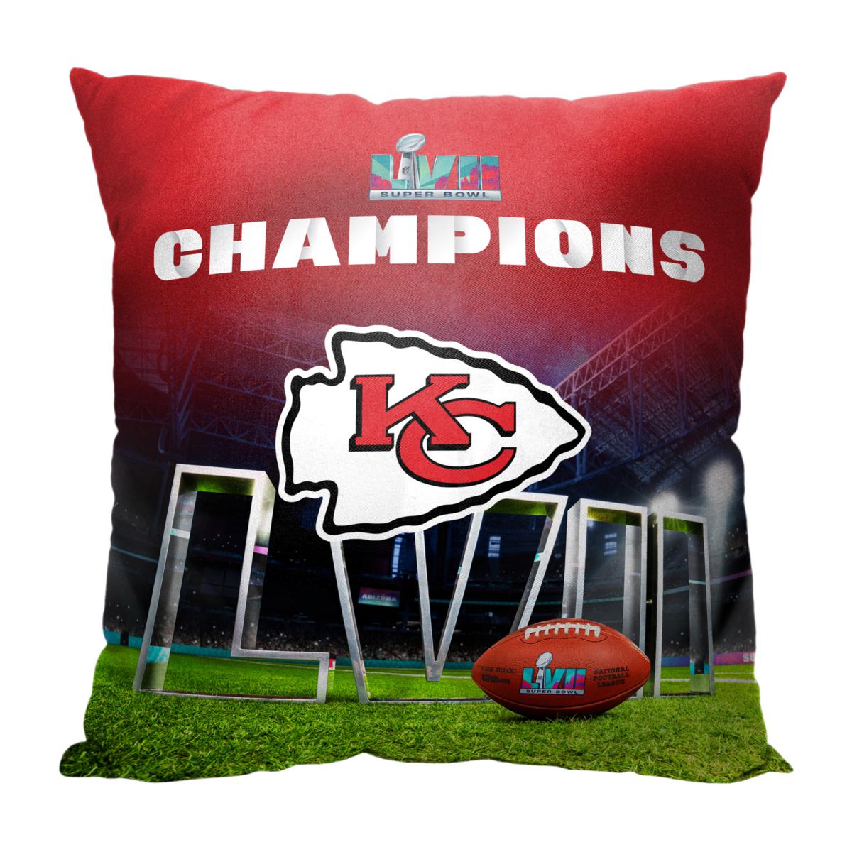 Officially Licensed NFL Chiefs Super Bowl LVII Champ Open Field Pillow