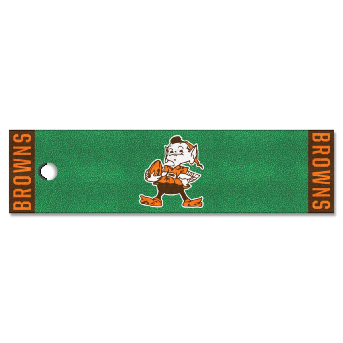 Officially Licensed NFL Cleveland Browns Putting Green Mat with Logo