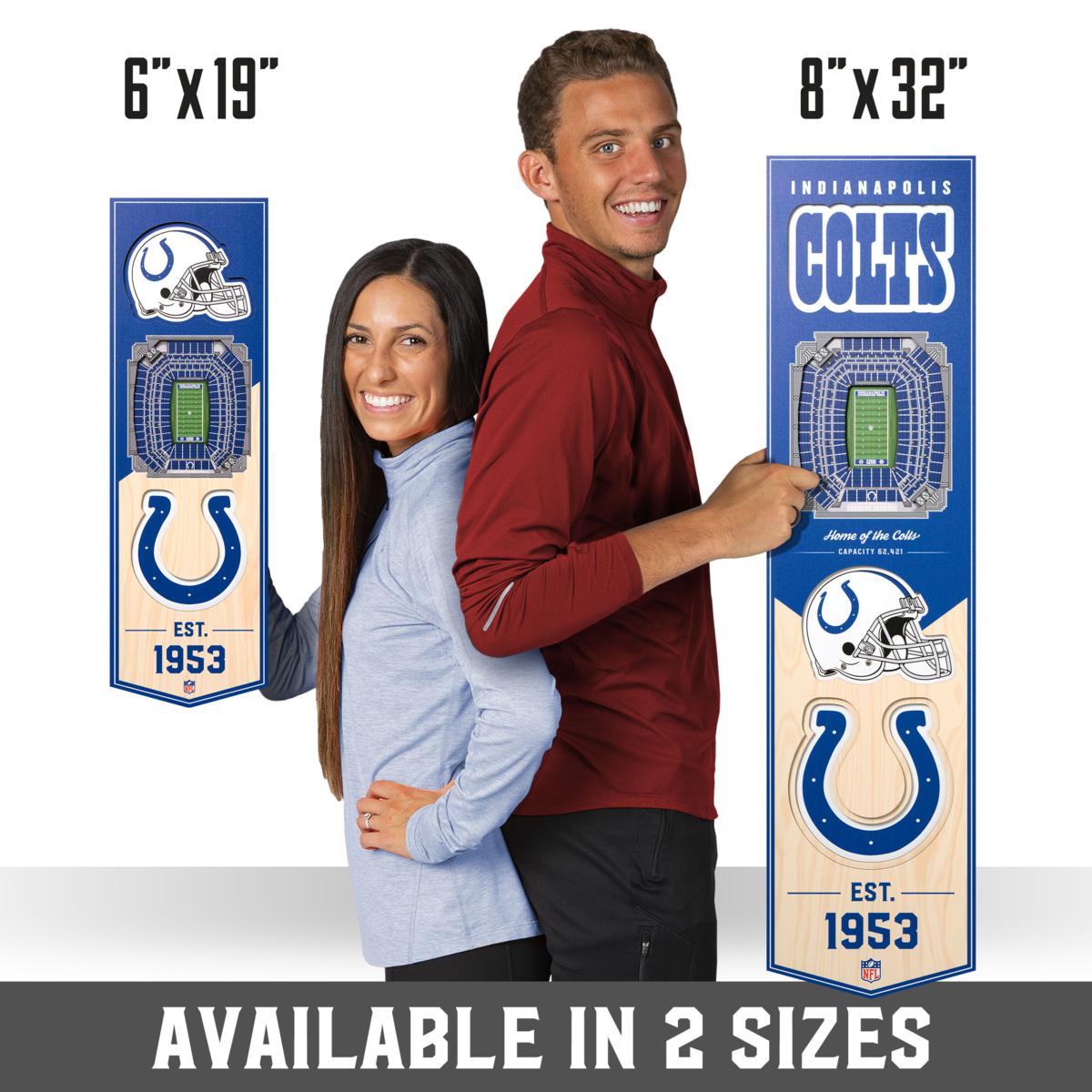 YouTheFan NFL Indianapolis Colts 6 in. x 19 in. 3D Stadium Banner