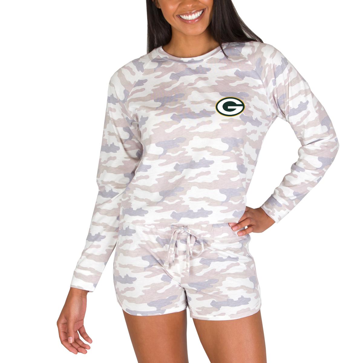 Concepts Sport Women's Green Bay Packers Mainstream Grey Shorts