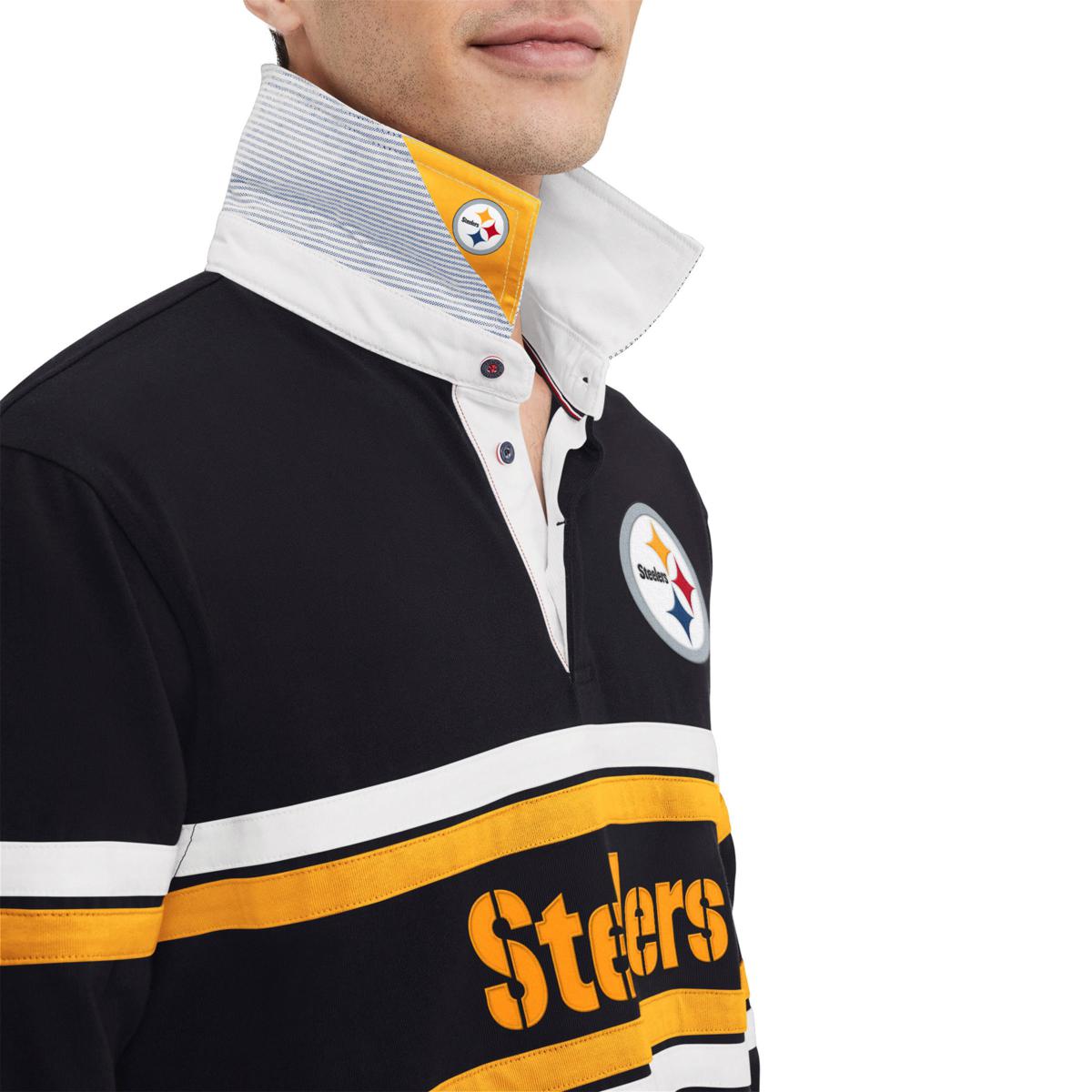 Officially Licensed NFL Cory Varsity Rugby Shirt by Tommy Hilfiger -  Steelers