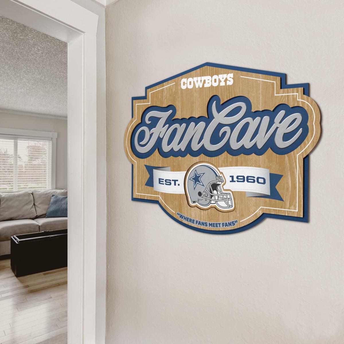 NFL Indoor Dallas Cowboys Distressed Logo Cutout Wood Sign