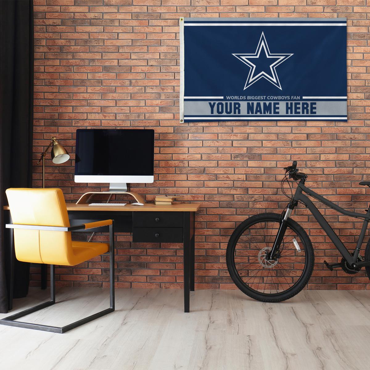 CUSTOM Dallas Cowboys Flag Personalized Banner NFL Poster 