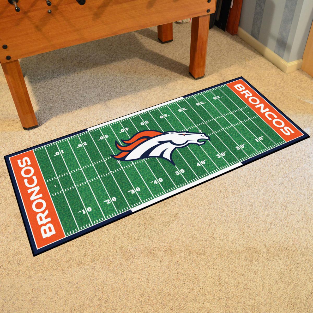 Fanmats Orange 3 ft. x 5 ft. Denver Broncos Vintage Area Rug