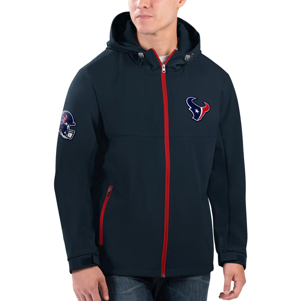 Football Fan Shop Officially Licensed NFL 1/2 Zip Pullover Hooded Jacket - Houston Texans