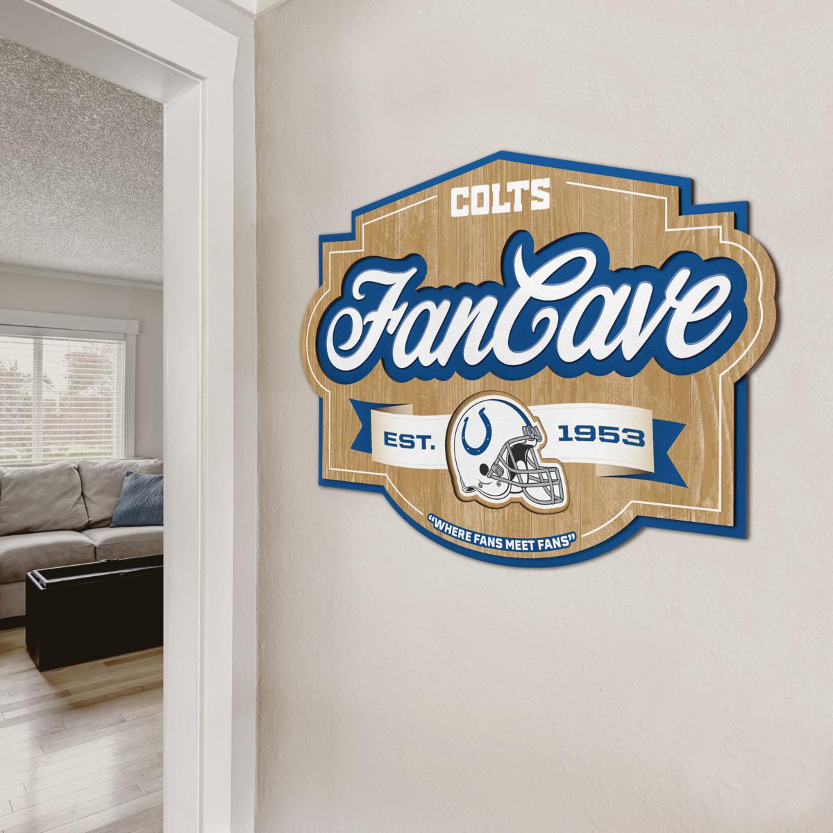 Officially Licensed NFL Indianapolis Colts Fan Cave Sign