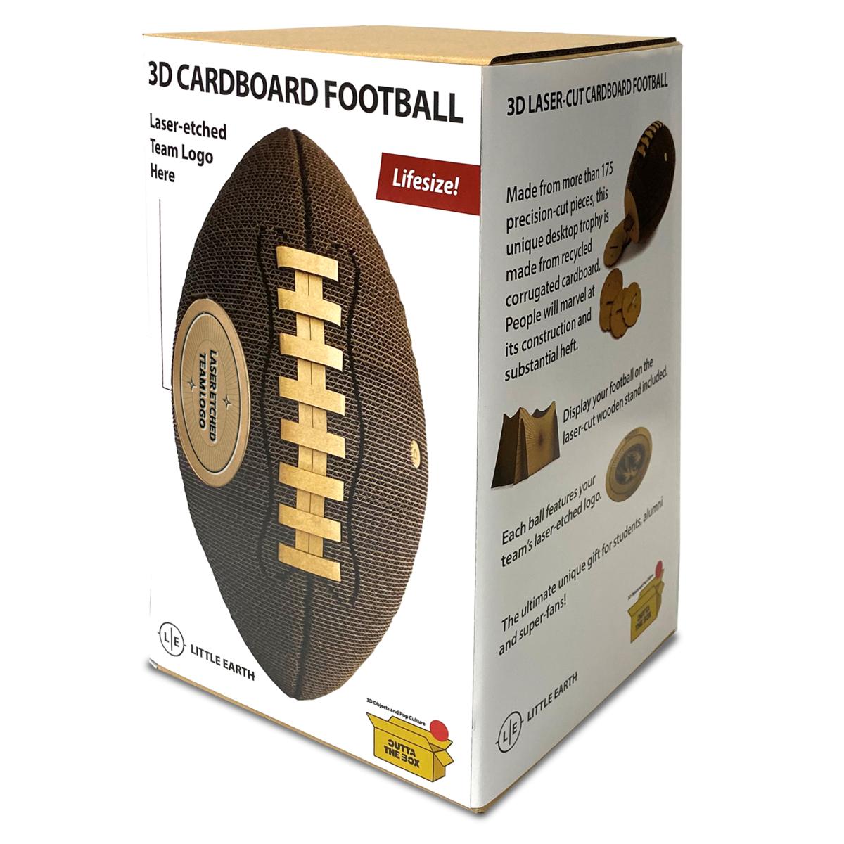 Officially Licensed NFL Kansas City Chiefs Cardboard 3D Football