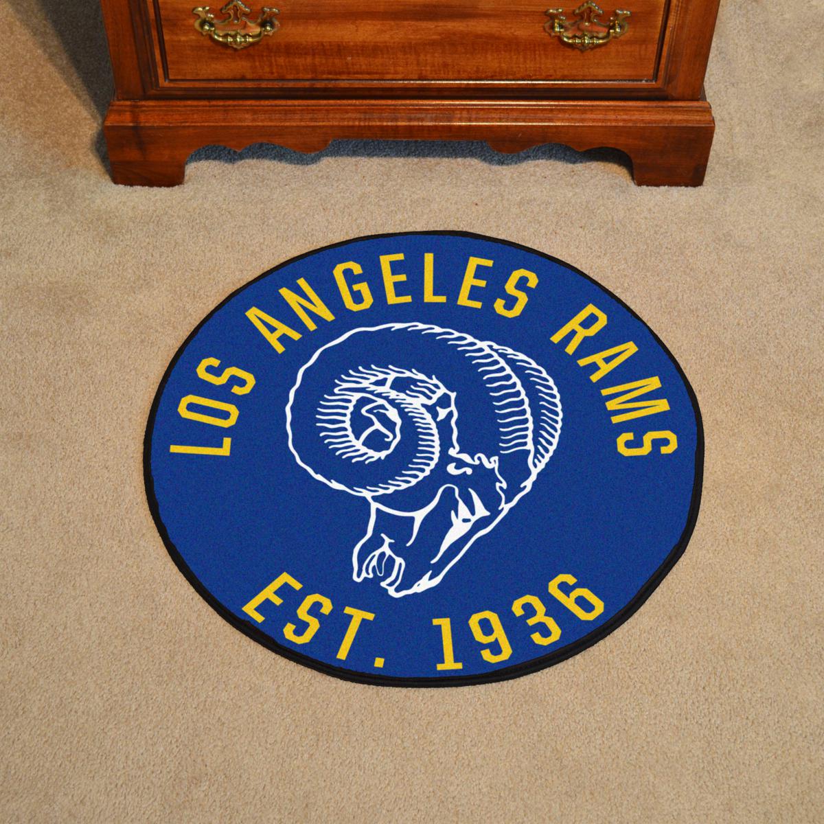 Officially Licensed NFL Buffalo Bills 27 Round Rug with Vintage Logo