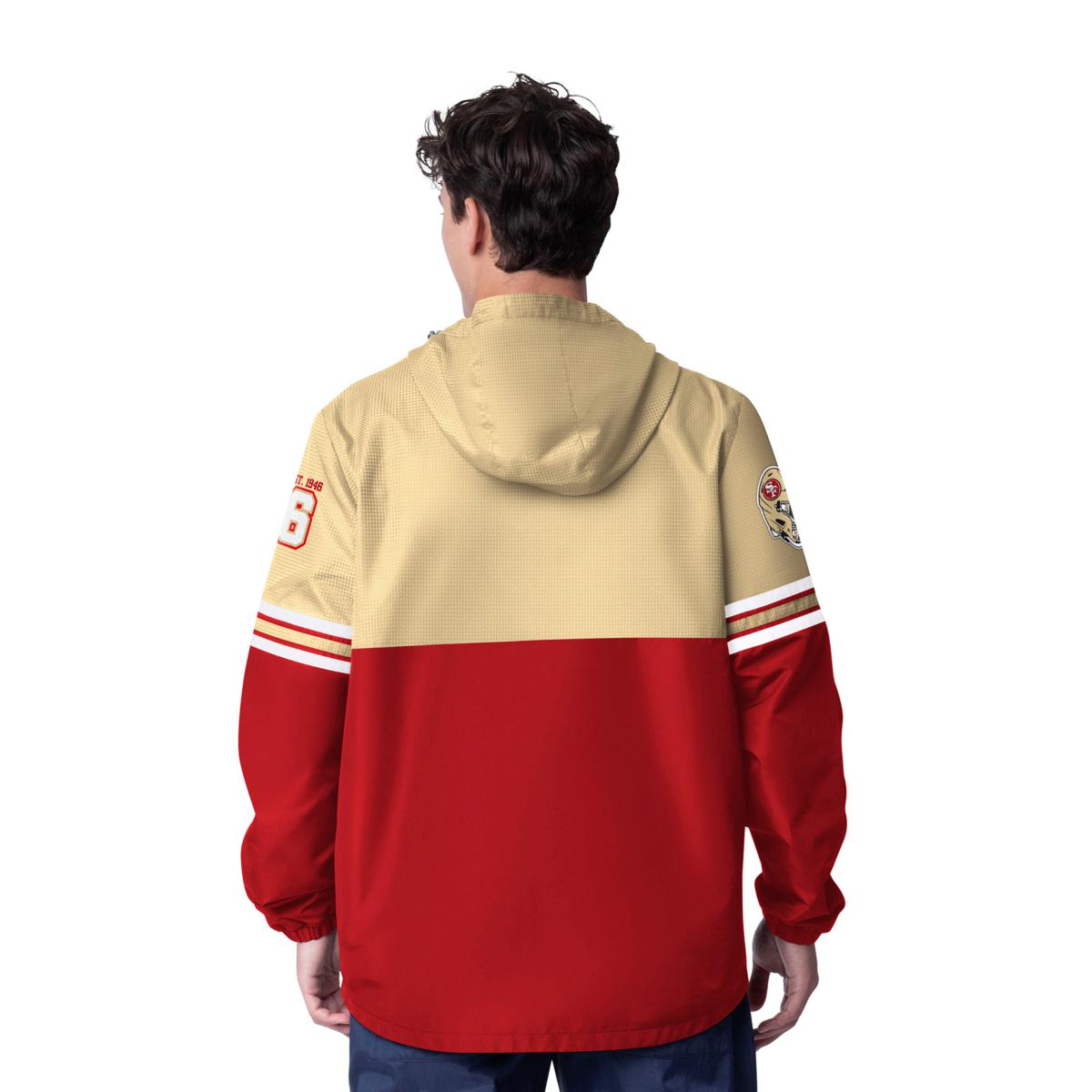 Officially Licensed NFL Men's Batter Up Hooded Pullover Jacket by