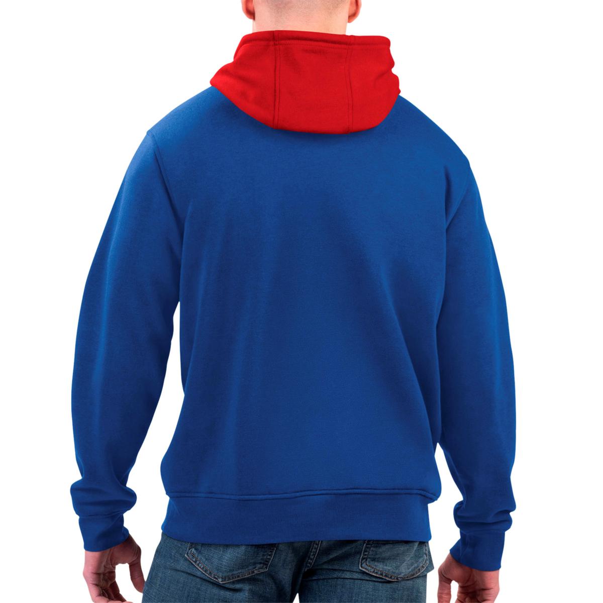 BUFFALO BILLS TAKE THE FIELD TRI-COLOR BLOCK HOODED FLEECE