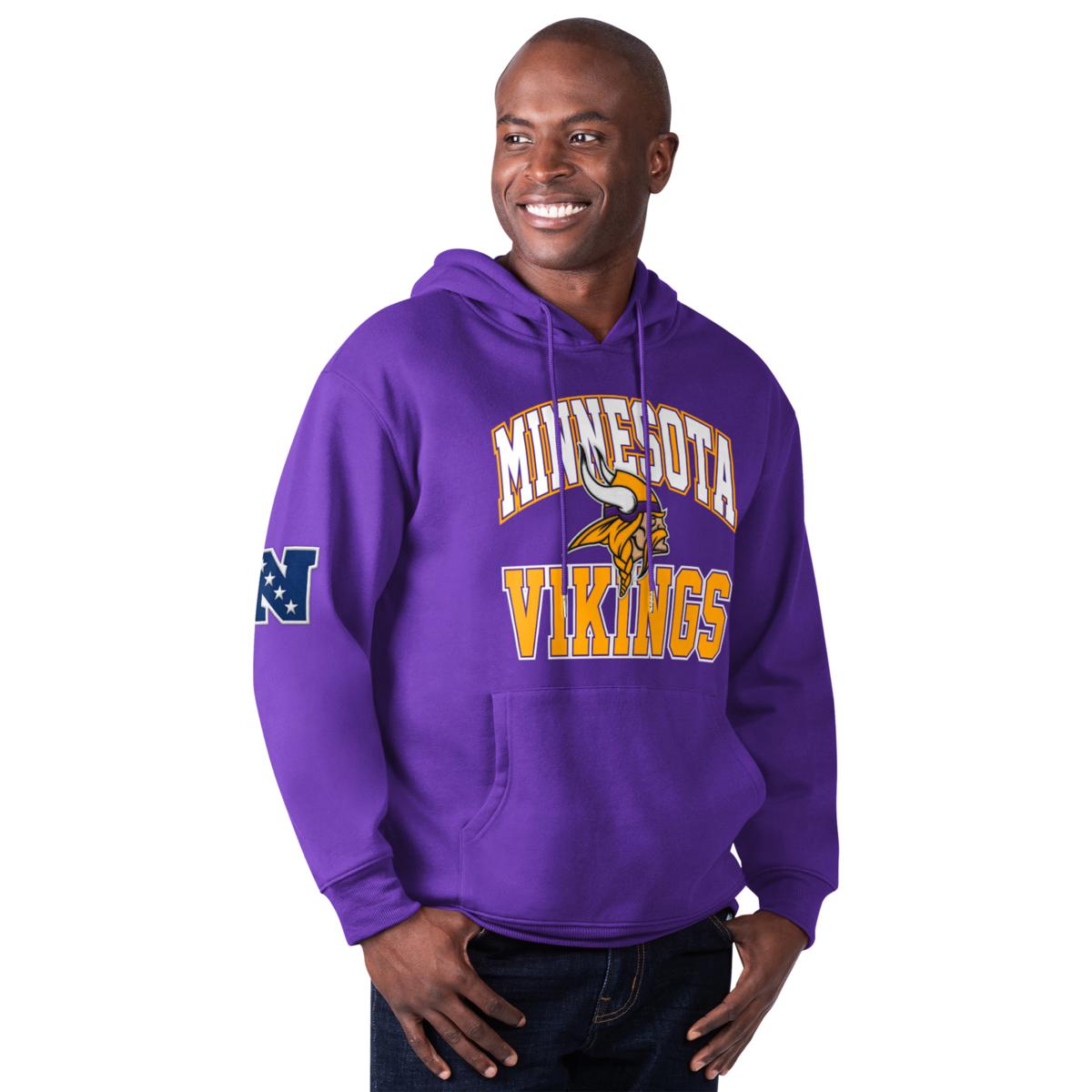 Minnesota Vikings Sweatshirt Adult Medium Gray Hoodie NFL Football Sweater