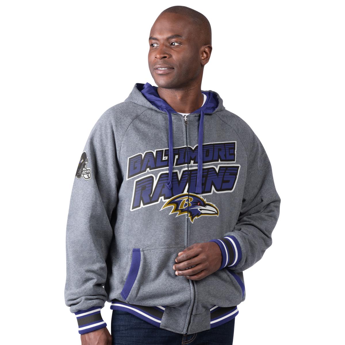 Giii Officially Licensed NFL Men's Reversible Commemorative Jacket by Glll - Ravens