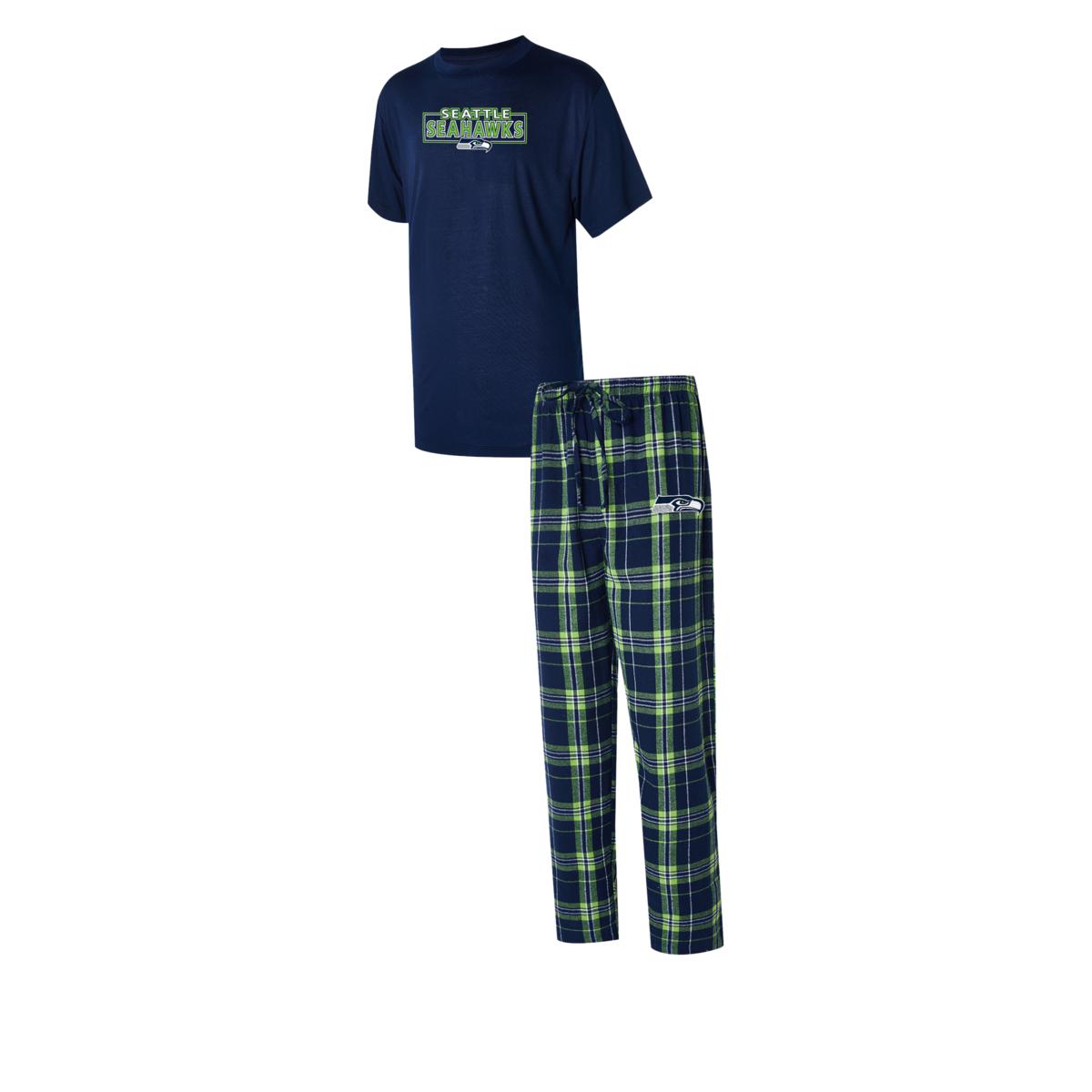 Seattle Seahawks NFL Buffalo Plaid Pajamas Set - Tagotee