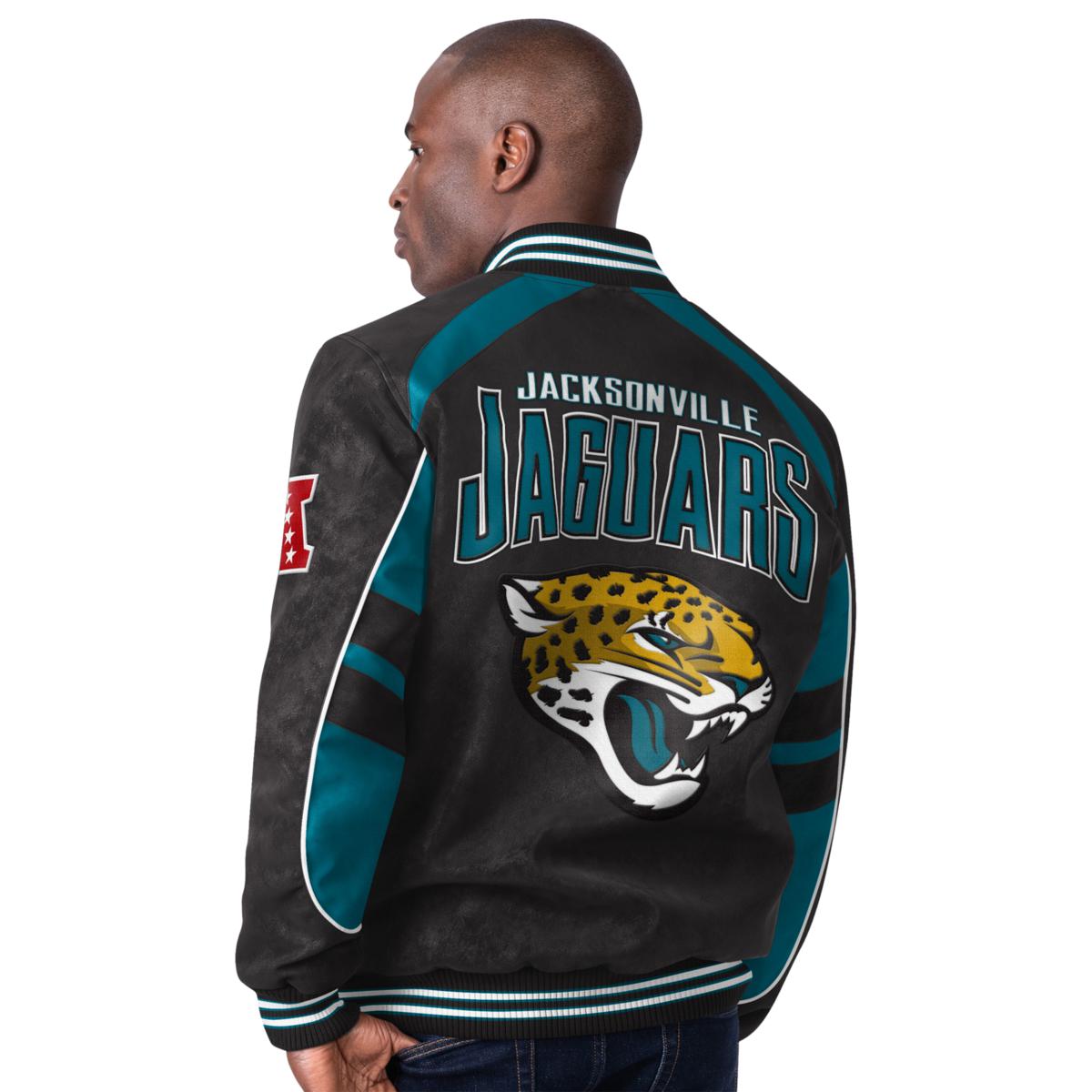 NFL Jacksonville JAUGARS Officially Licensed Suede Varsity Jacket