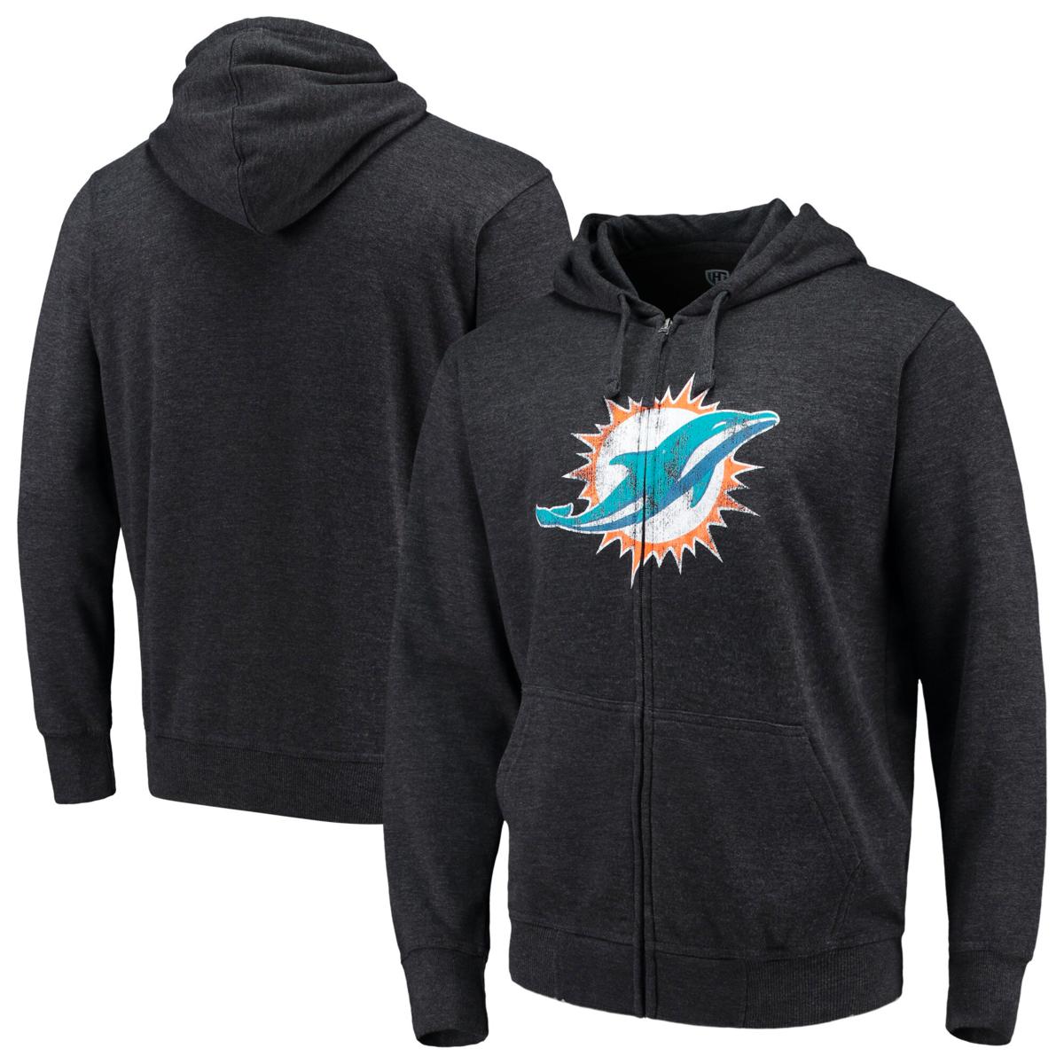 NFL:Doplhins Miami Dolphins Graphic Crew Fleece - Grey, XL