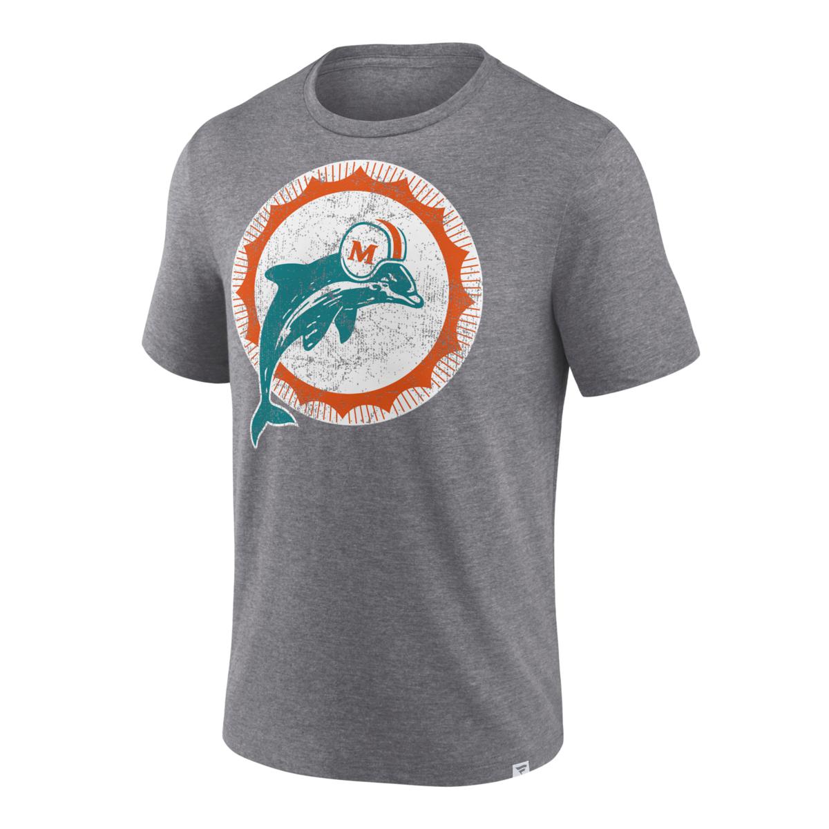 Officially Licensed NFL Men's Oval Bubble Tee by Fanatics Branded - Dolphins