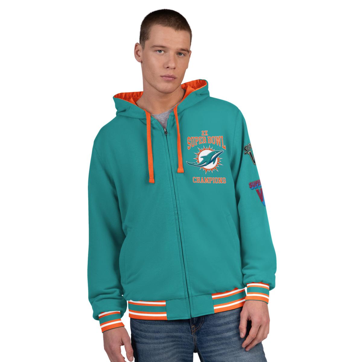 Dolphins レザー ジャケット NFL Vintage Miami Dolphins NFL Mirage Leather Jacket Medium | eBay