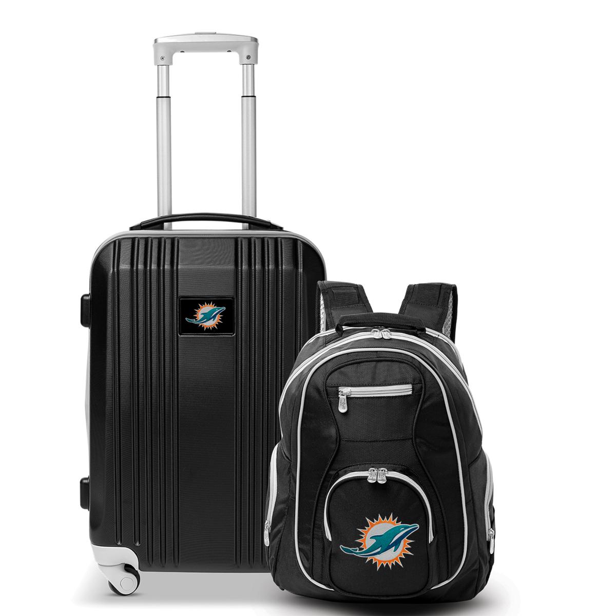 Miami Dolphins 2-Piece Backpack & Carry-On Luggage Set - Gray