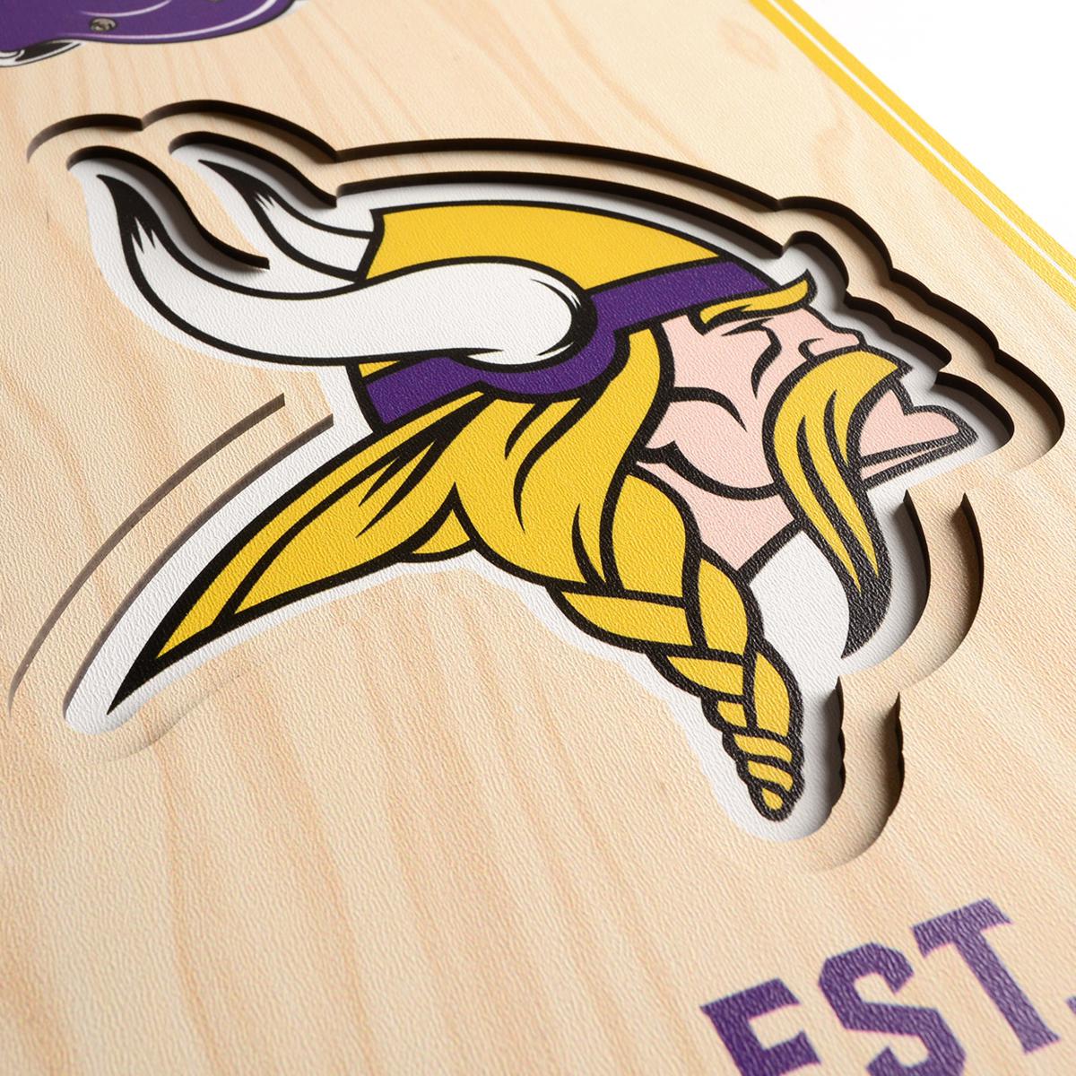 YouTheFan NFL Minnesota Vikings 6 in. x 19 in. 3D Stadium Banner