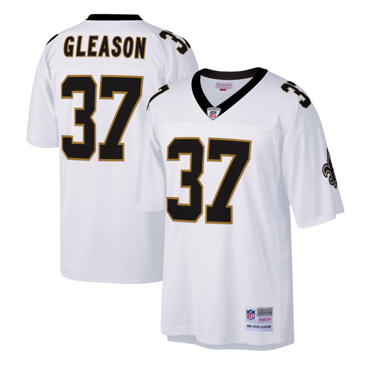 Men's Mitchell & Ness Steve Gleason White New Orleans Saints Legacy Replica Jersey