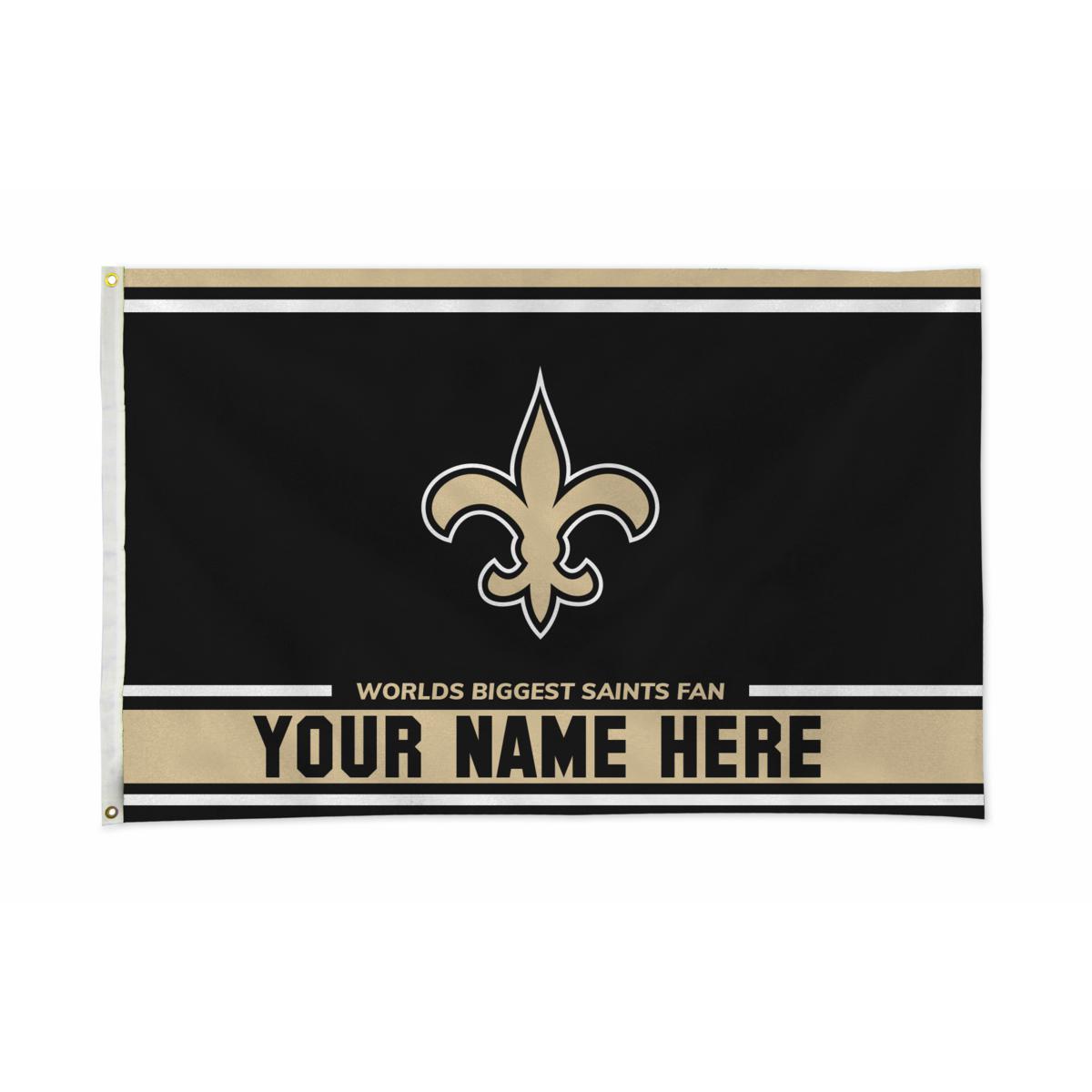 Officially Licensed NFL New Orleans Saints Personalized Banner