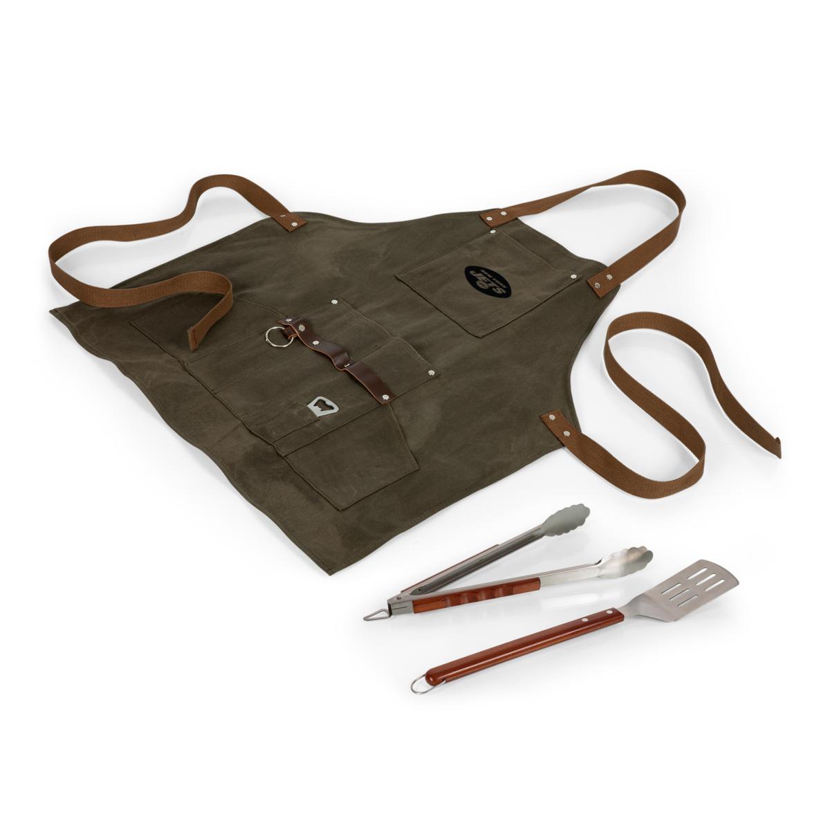 Officially Licensed NFL New York Jets BBQ Apron with Tools