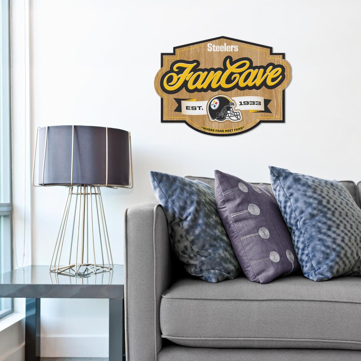 Officially Licensed NFL Pittsburgh Steelers Fan Cave Sign