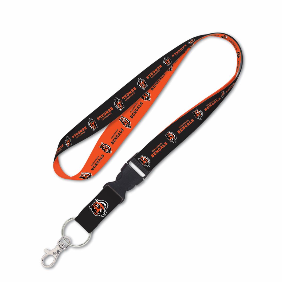 Officially Licensed NFL Reversible Lanyard Detachable Buckle, Bengals ...