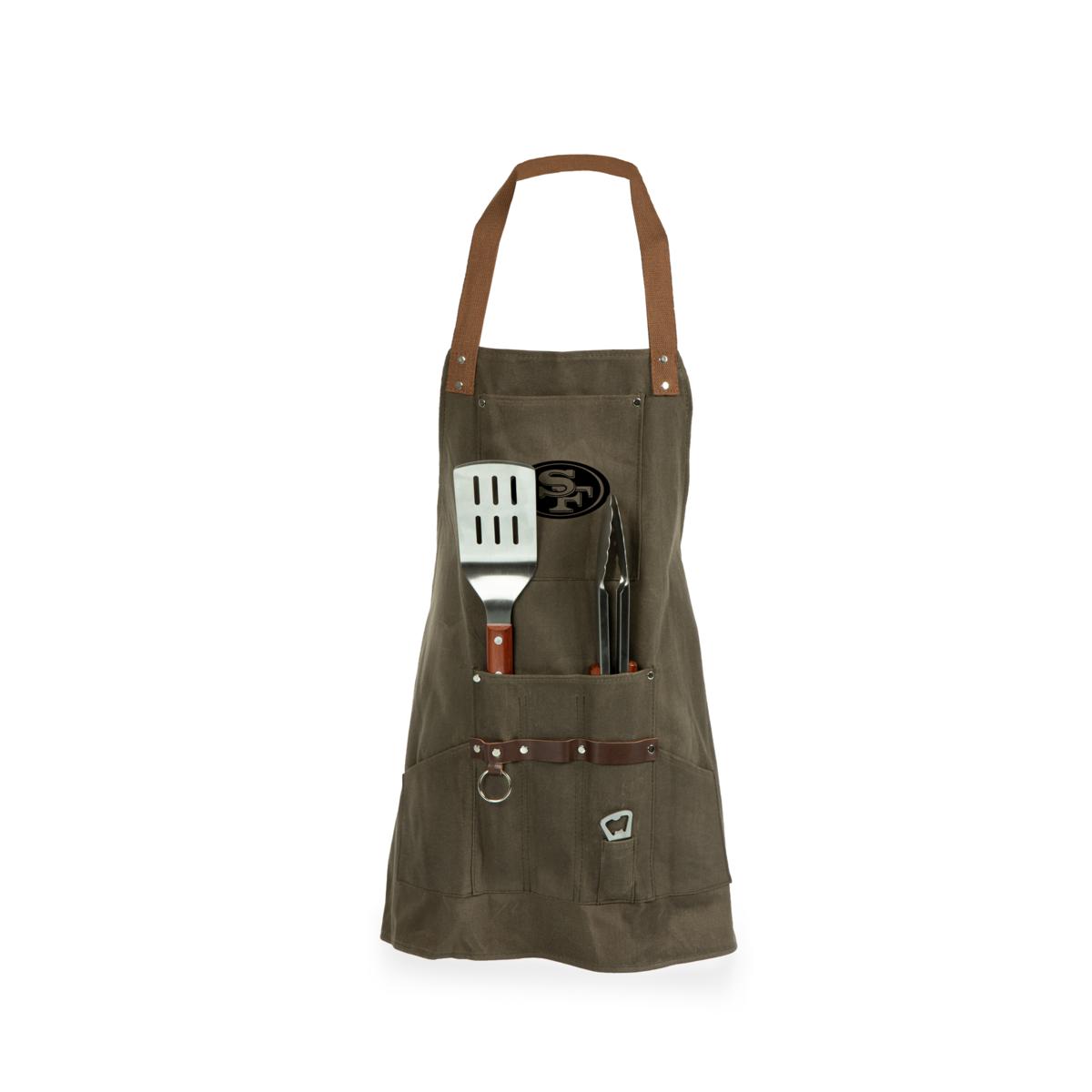 Officially Licensed NFL San Francisco 49ers BBQ Apron with Tools