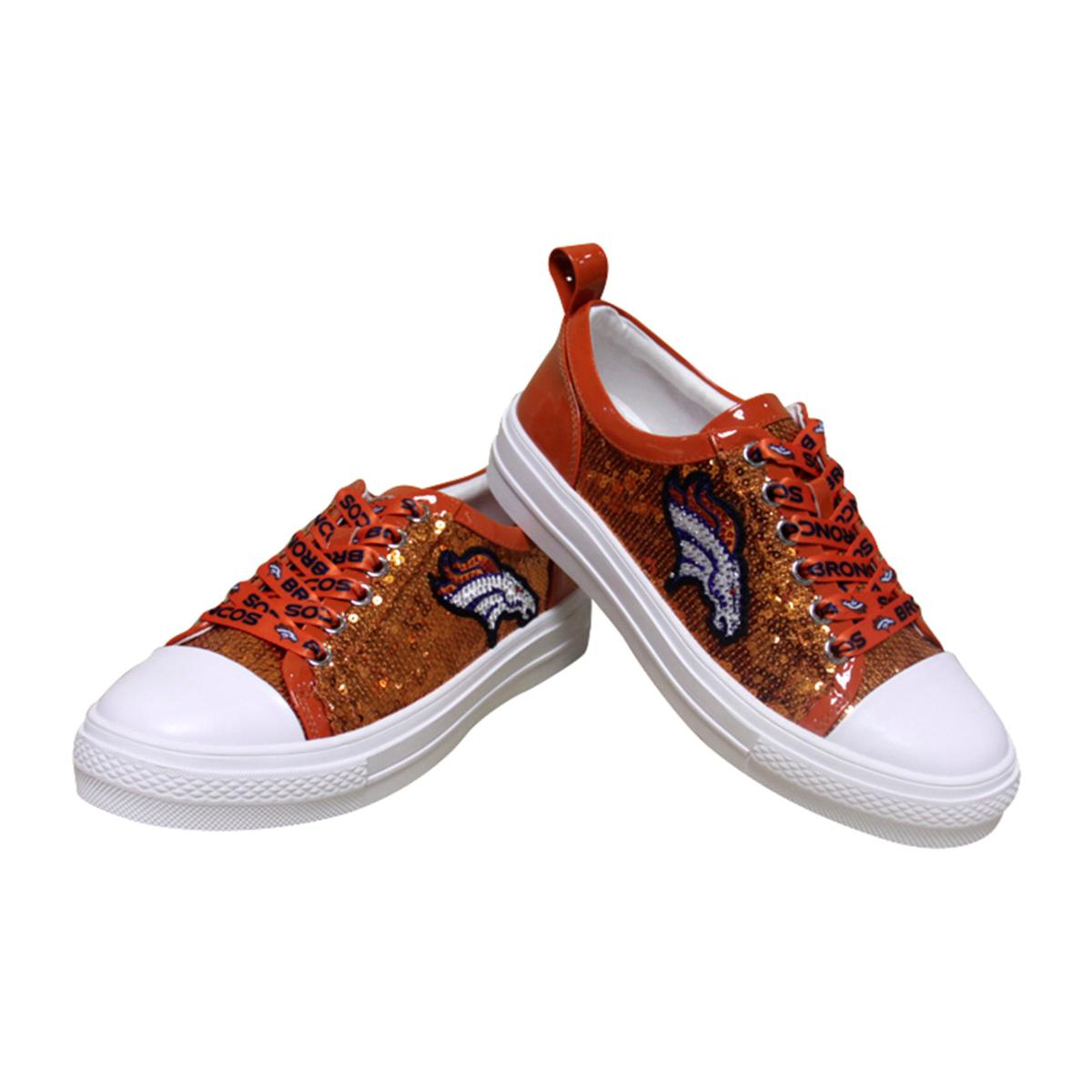 Youth Denver Broncos Low Top Light-Up Shoes