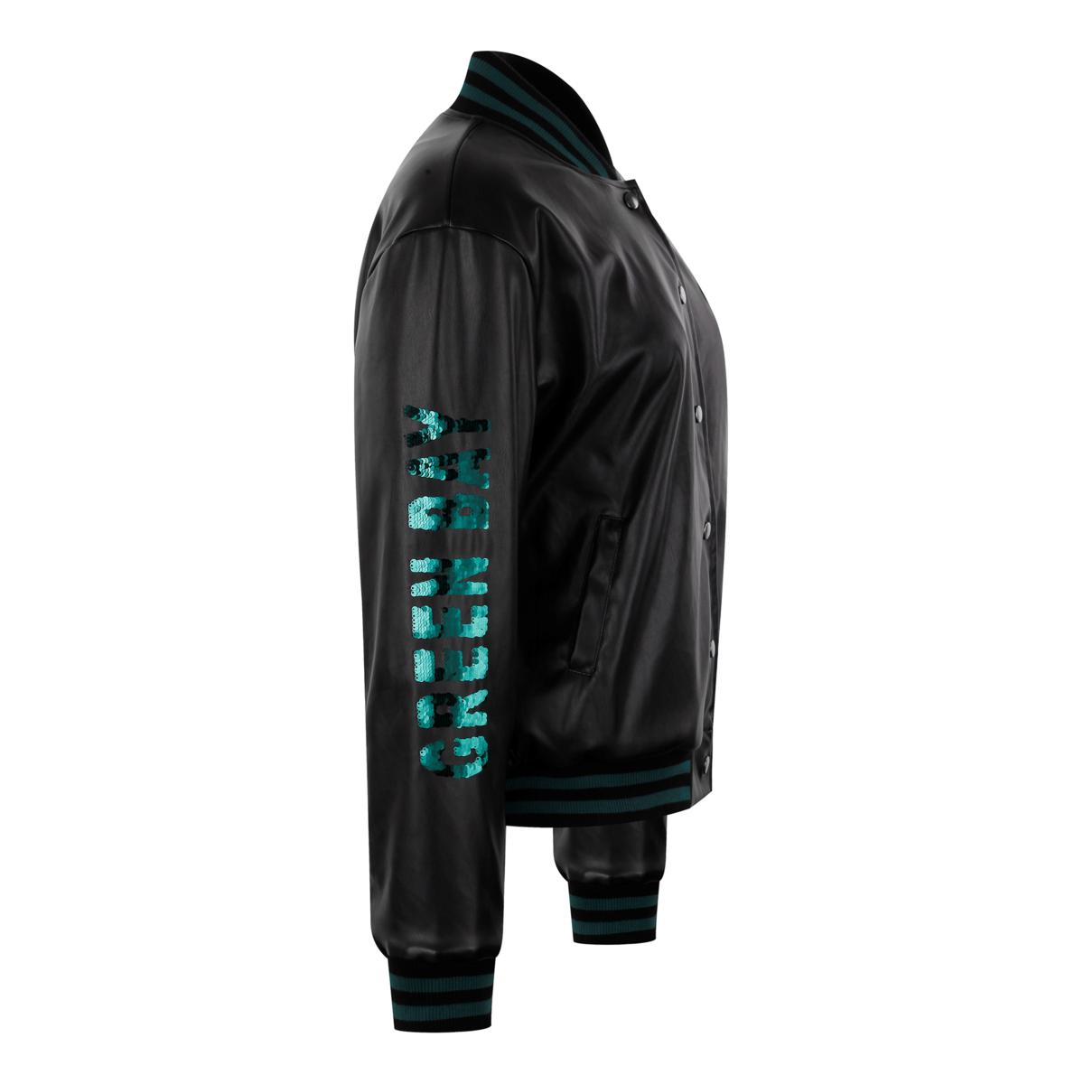 NFL PACKERS レザージャケット Men's Green Bay Packers JH Design Green Leather Jacket