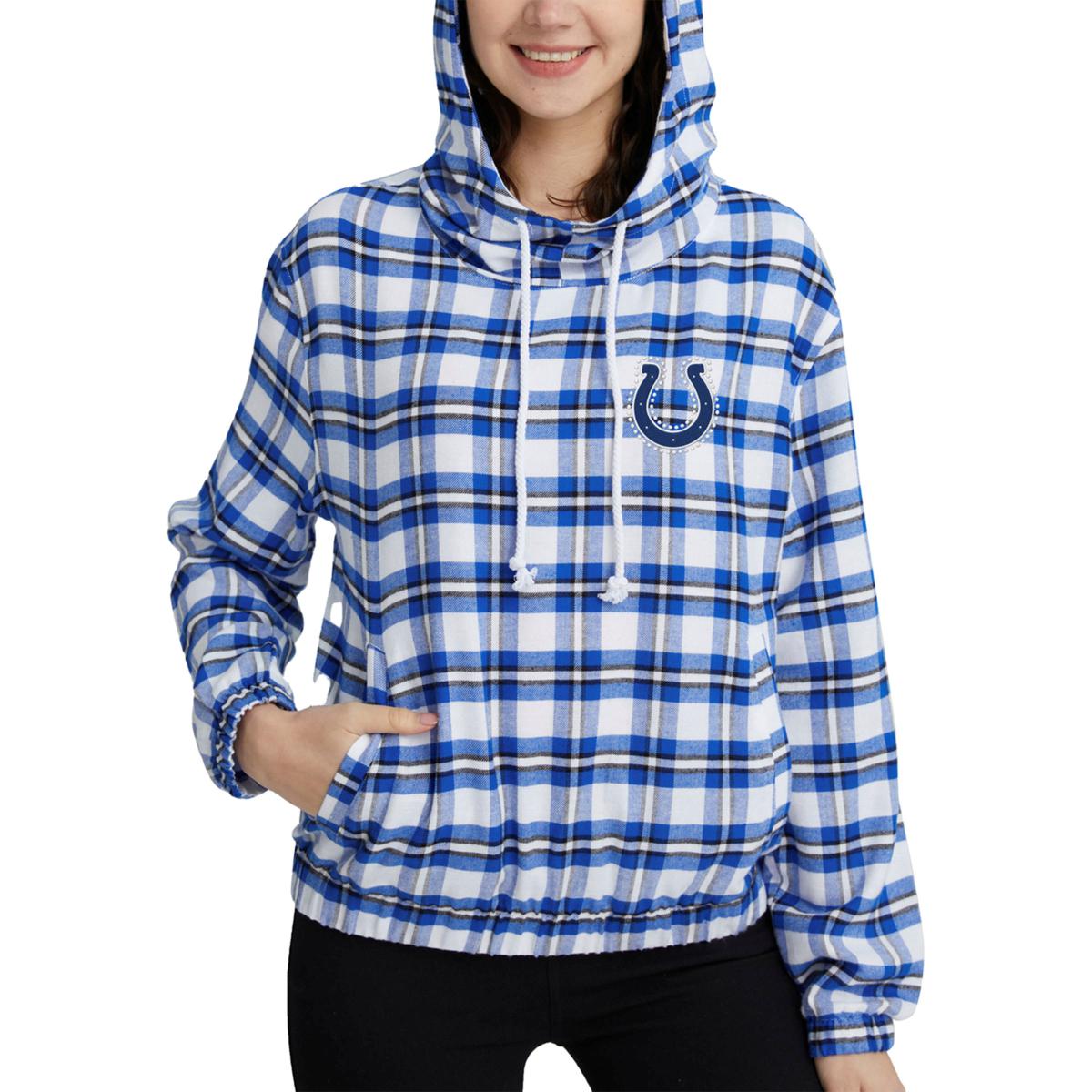 NFL Indianapolis Colts Girls' Fleece Hooded Sweatshirt - XS