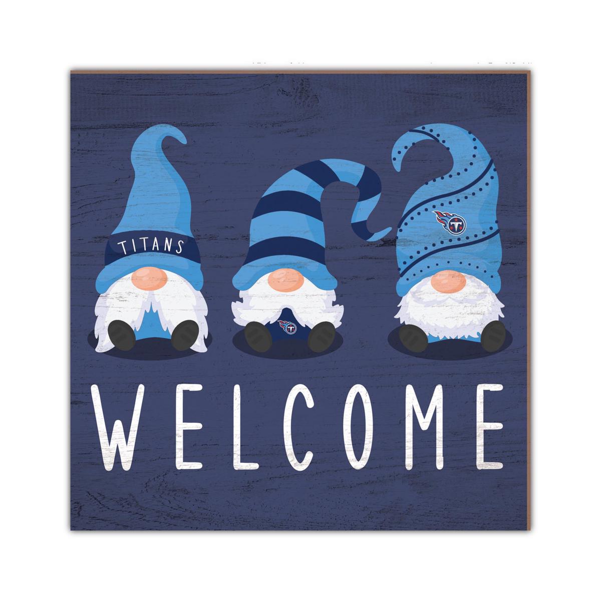 Officially Licensed NFL Tennessee Titans Welcome Gnomes Wall Decor