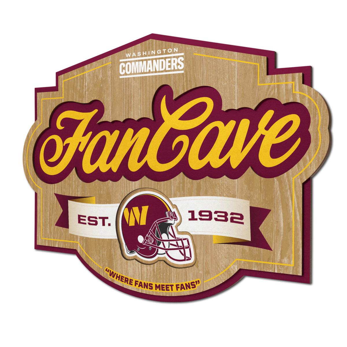 Officially Licensed NFL Washington Commanders Fan Cave Sign