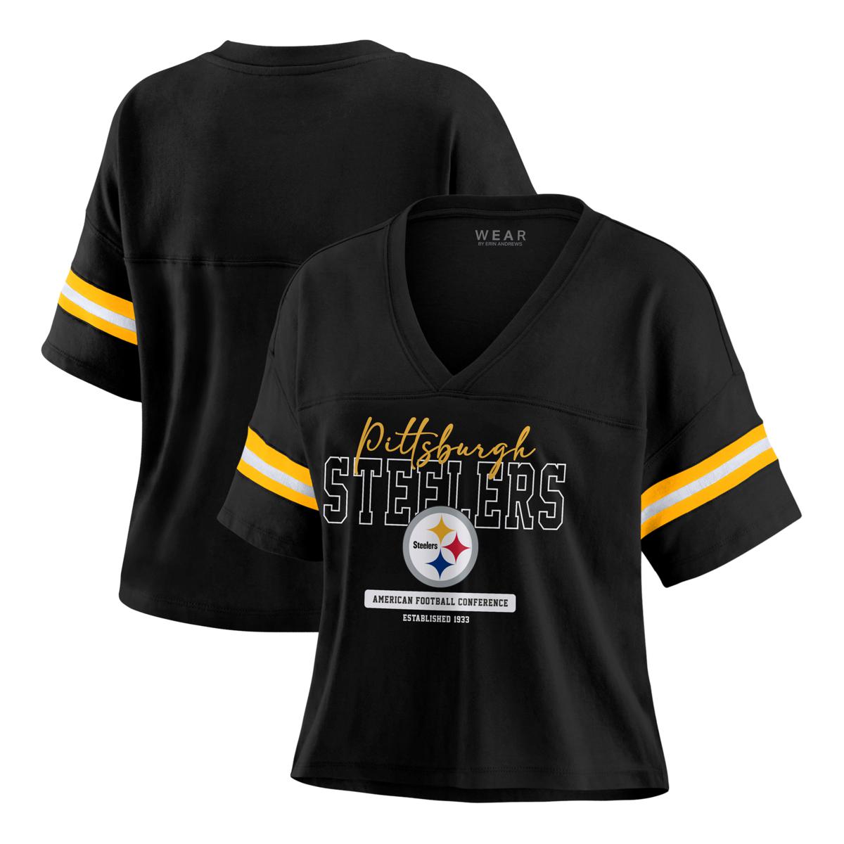 Officially Licensed NFL WEAR by Erin Andrews Color Block Boxy T-Shirt