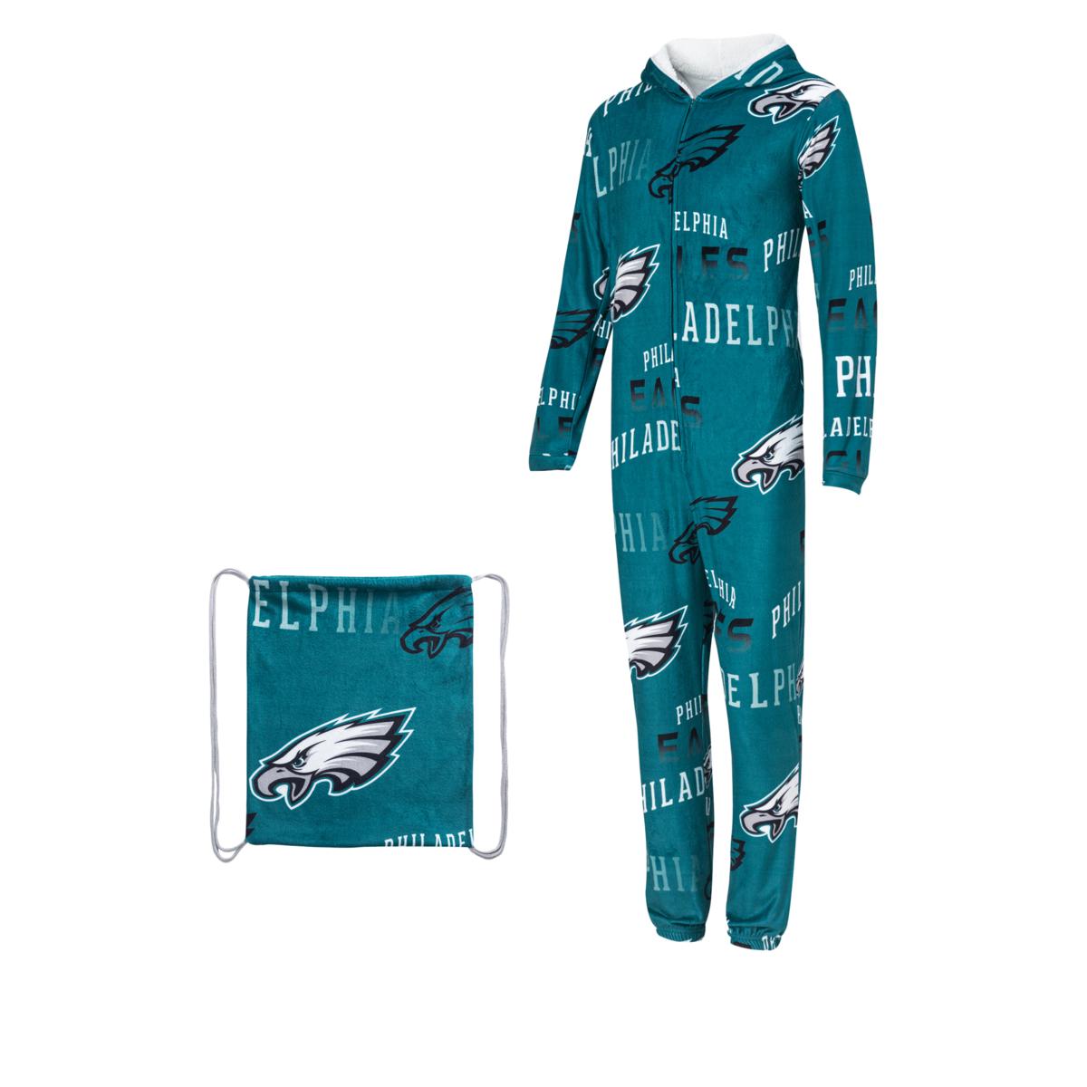 Philadelphia Eagles NFL Womens Sherpa One Piece Pajamas