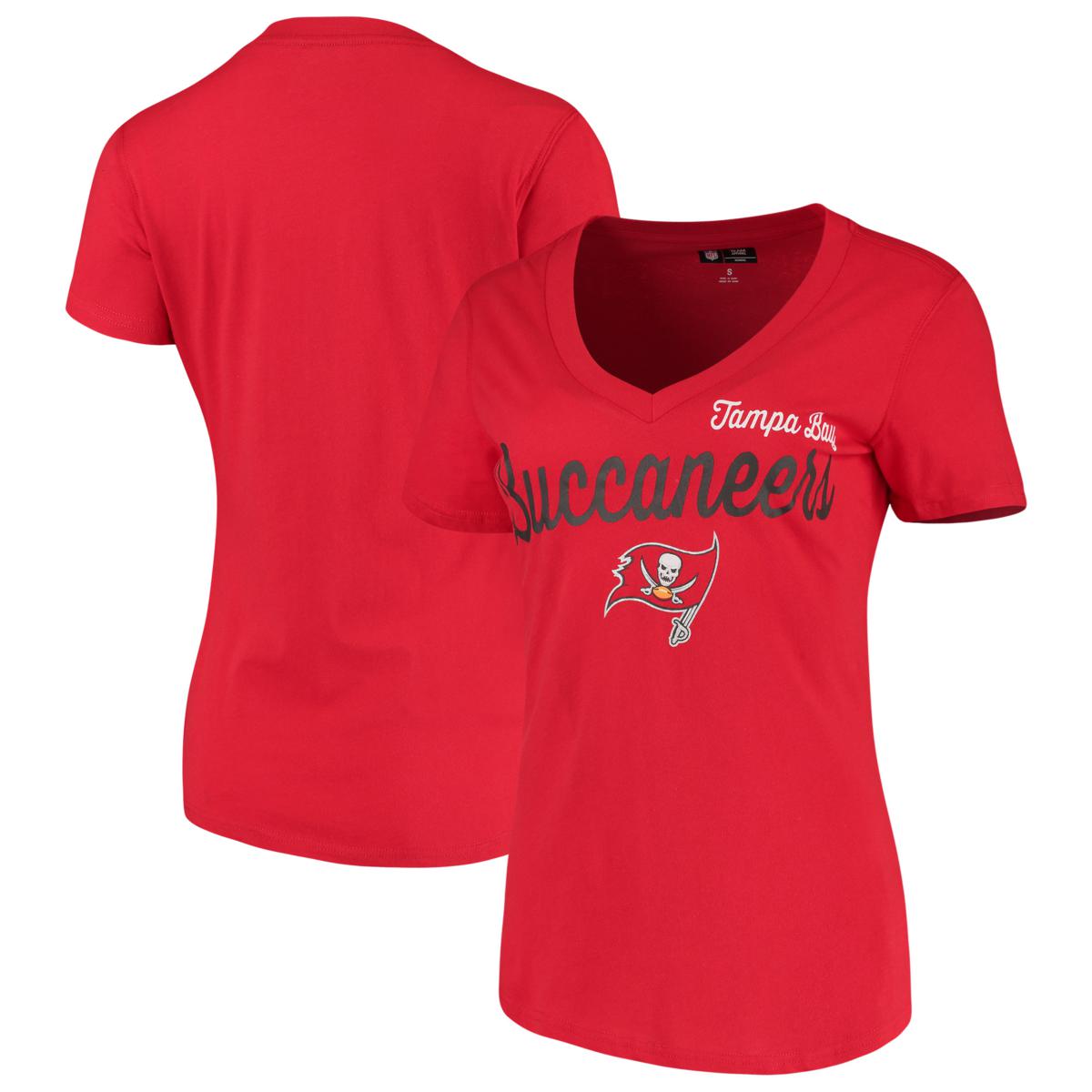 Officially Licensed NFL Women's Buccaneers Post Season V-Neck T