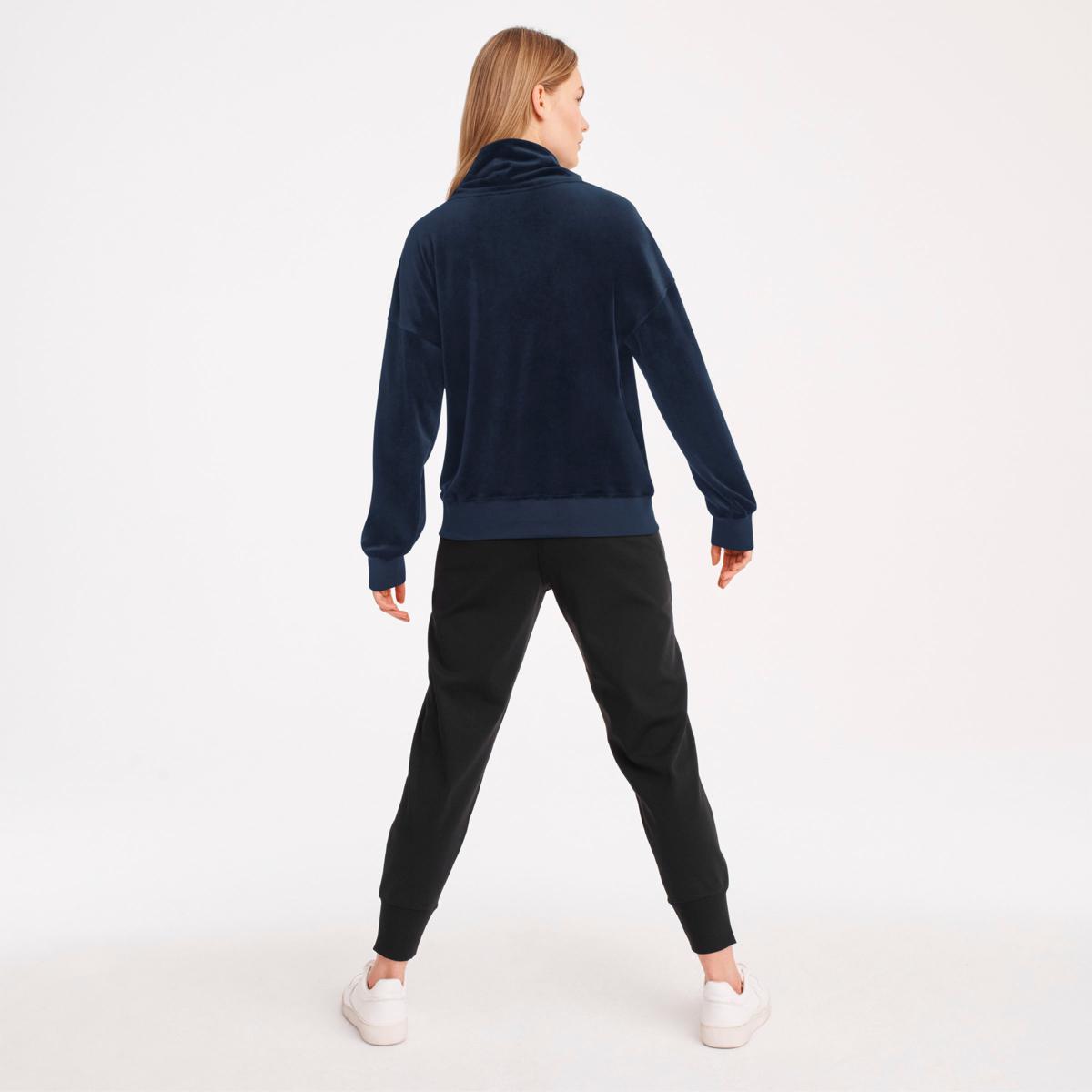 Dallas Cowboys Ladies Joy Crew Fleece Sweatshirt - Navy Blue