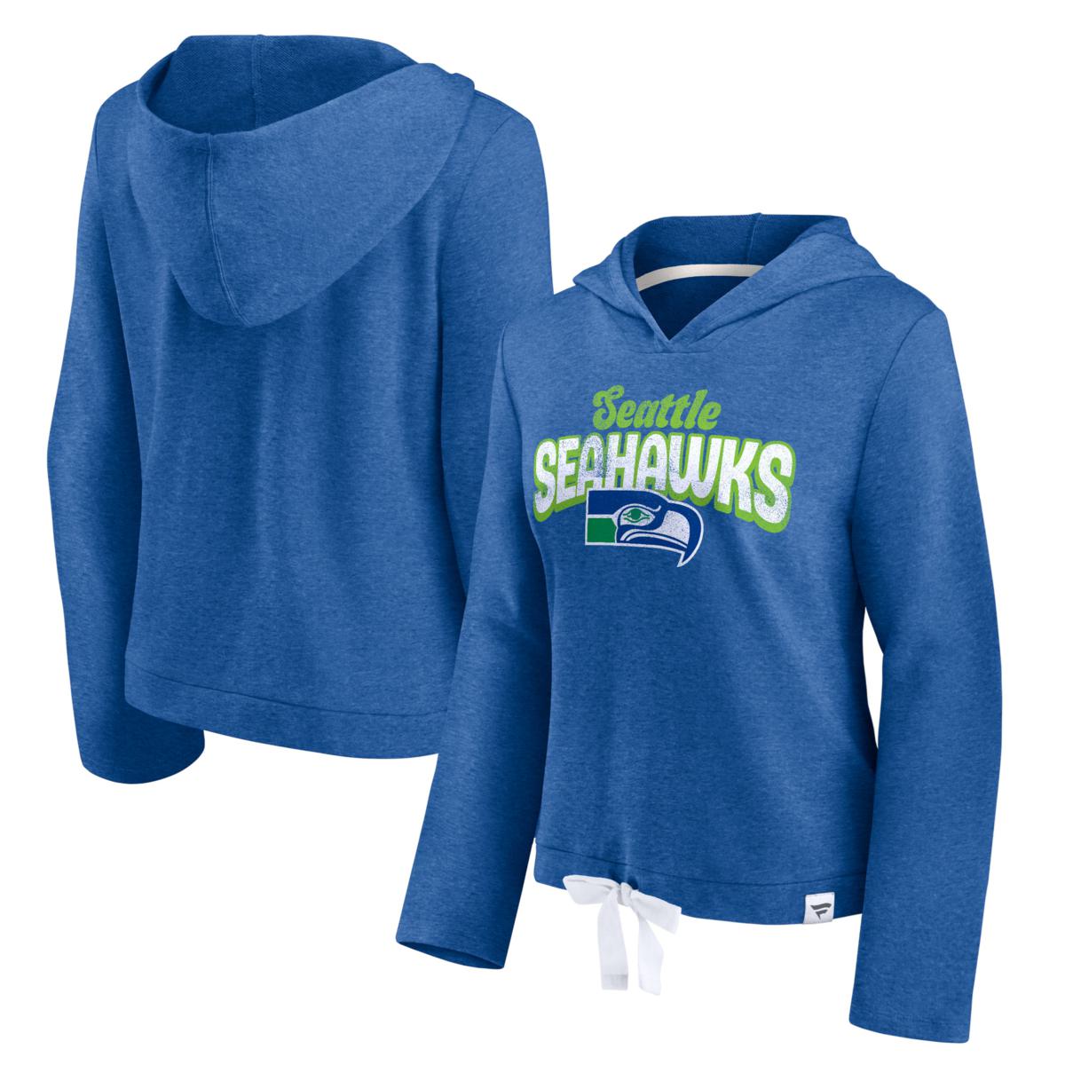 Women's Long-Sleeve Cropped Seattle Seahawks Graphic Tee