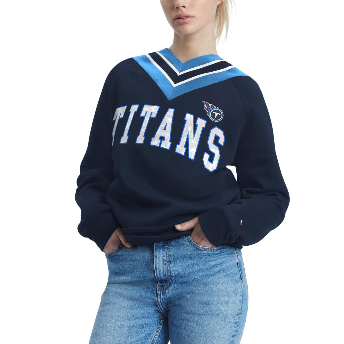 Football Fan Shop Officially Licensed NFL Crew-Neck Sweatshirt by Starter - Titans