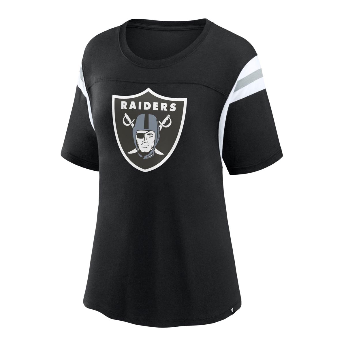 Football Fan Shop Officially Licensed NFL Women's Rhinestone Tee - Raiders