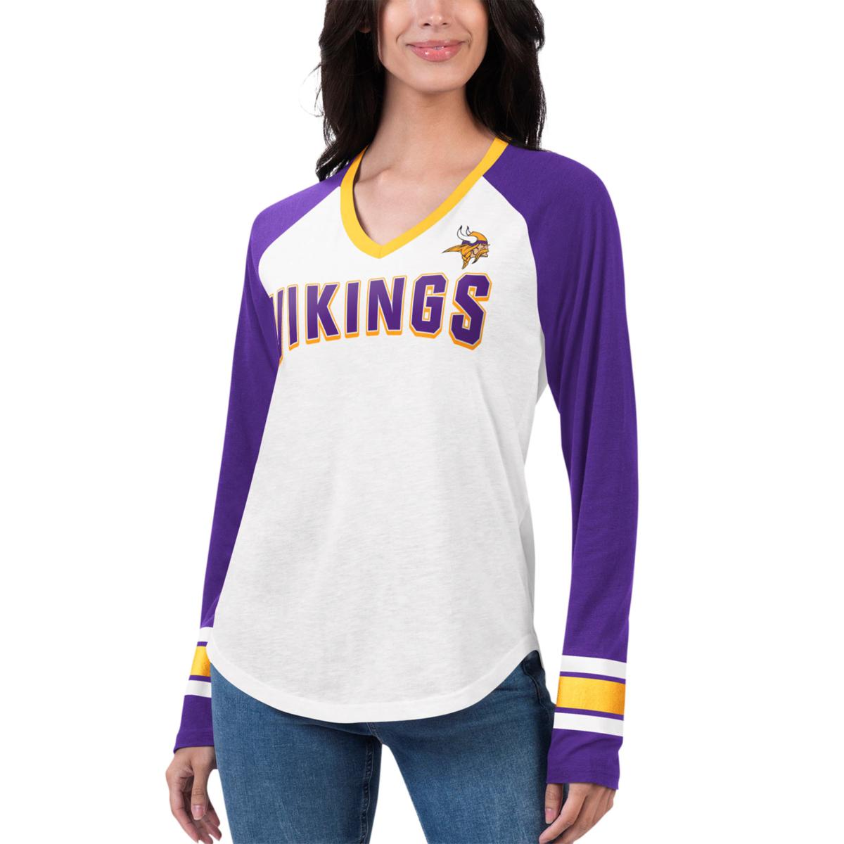 NFL, Tops, Nfl Womens Minnesota Vikings Purple Top Shirt Tshirt Graphic  Tee Size Large L