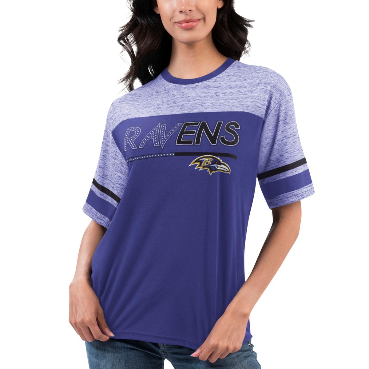 Football Fan Shop Officially Licensed NFL Short Sleeve Crew Neck - Ravens - White