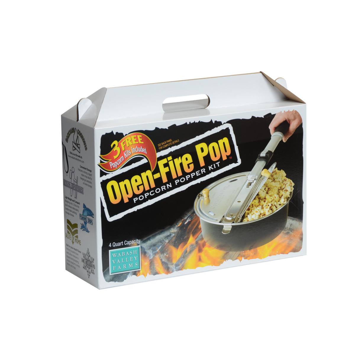 Campfire Popcorn Popper Starter Kit - The Original Whirley Pop Open Fire  Popcorn Popper With Popcorn Kit, Aluminum Campfire Popcorn Maker, Popcorn  Pot